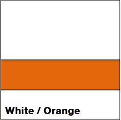 White/Orange SATIN 1/16IN - Rowmark Satins